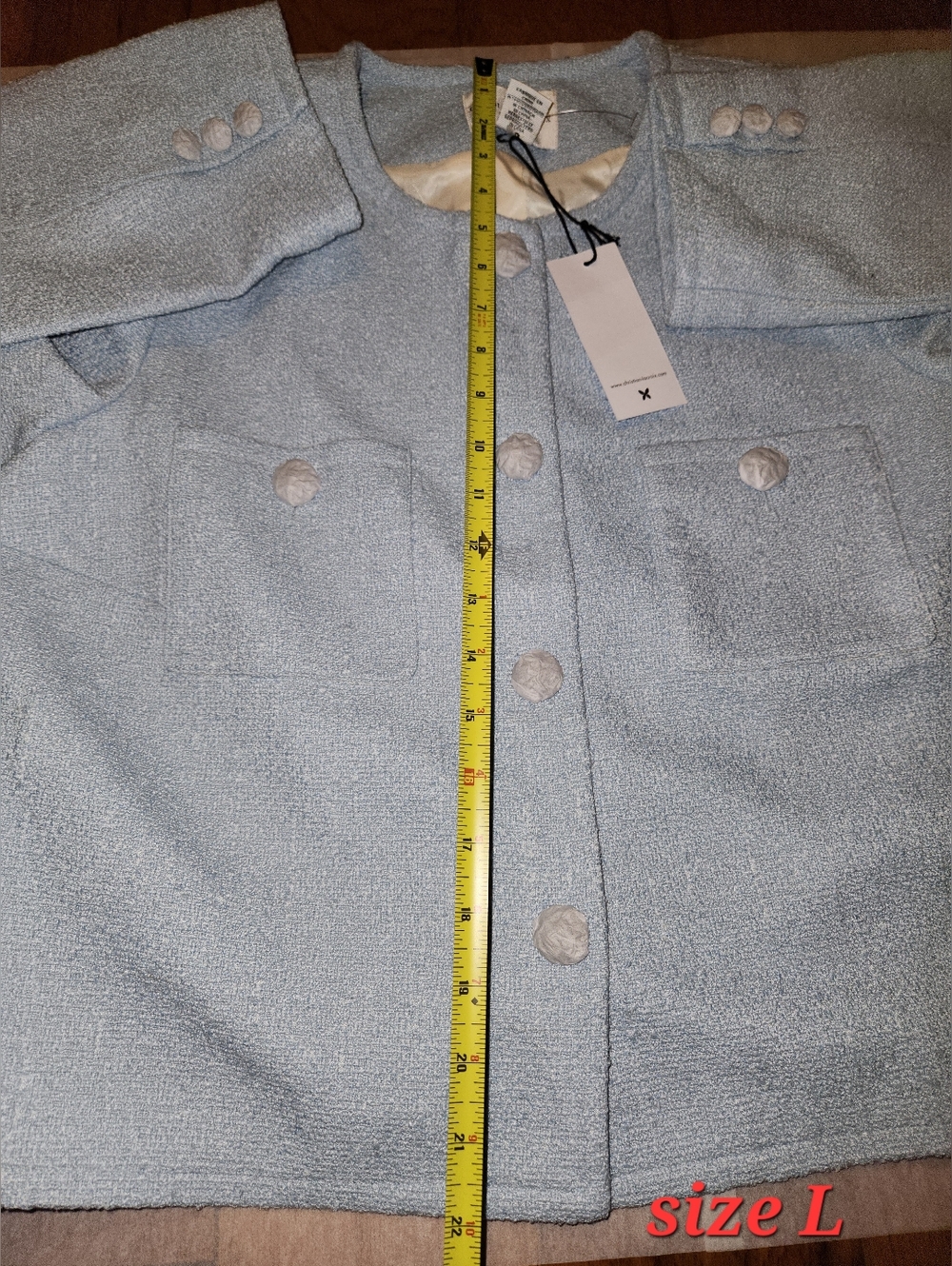 MSRP$325 NWT Christian Lacroix Tweed Bouclé Jacket Blazer Light Chanel Style - Picture 4 of 16